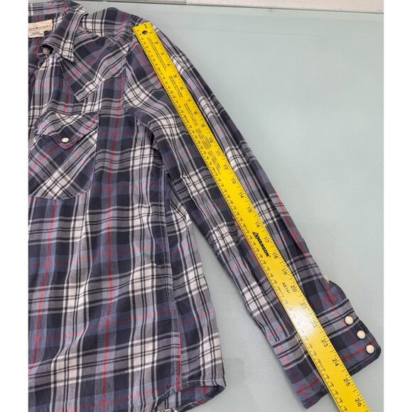 Denim and Supply Ralph Lauren Western Shirt Mens Large L Pearl Snap Lightweight - Picture 5 of 6